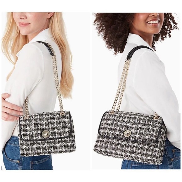 SOLD kate Spade Natalia Tweed Bag - Picture 2 of 10